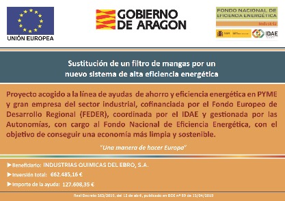 Sustitución de un filtro de mangas por un nuevo sistema de alta eficiencia energética